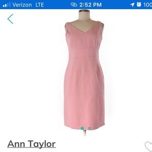 Ann Taylor pink wool dress